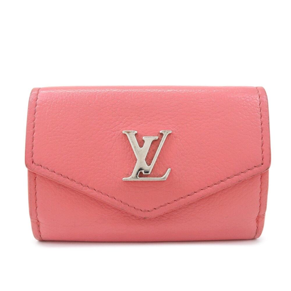 Louis Vuitton Calfskin Lockmini Wallet Pink